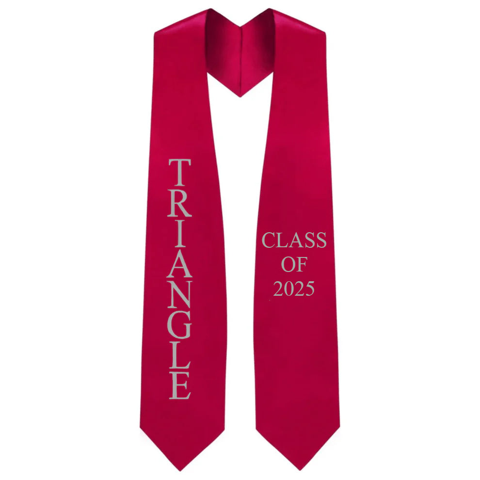 Triangle Lettered Stole w/ Year