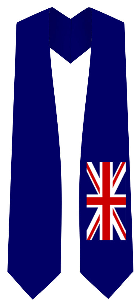 Estola de graduación con bandera de United Kingdom